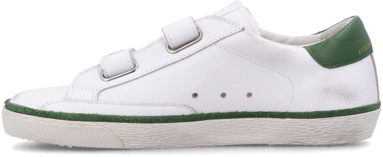 Golden Goose Old School Leather Whitecreamgreen Divers