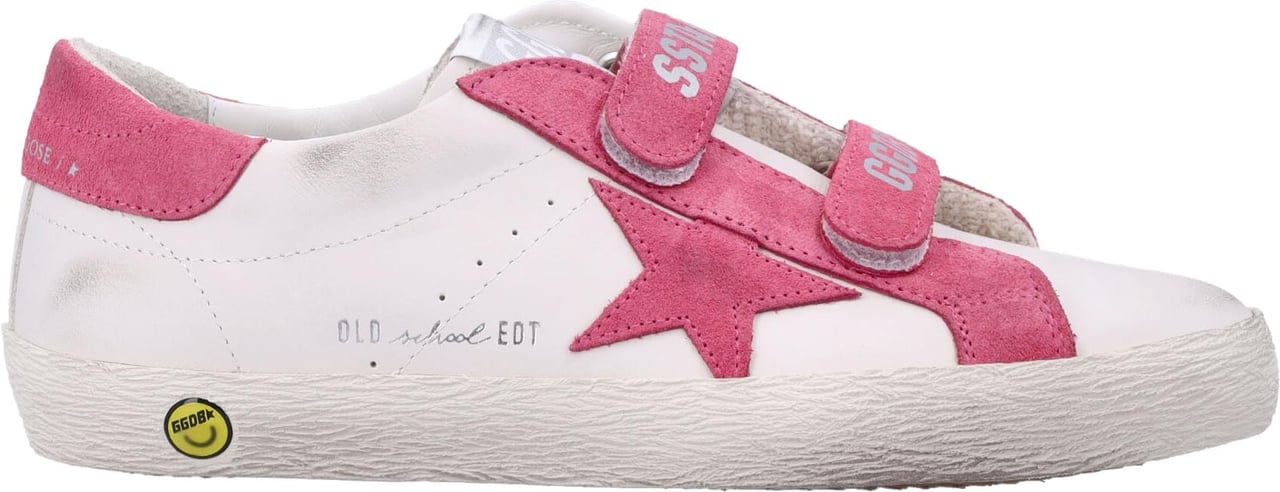 Golden Goose Old School Leather Milk/Hot Pink Roze