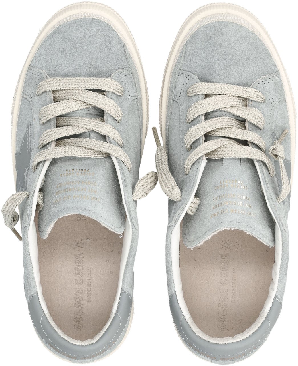 Golden Goose May Suede Quarrysilver Blue Blauw