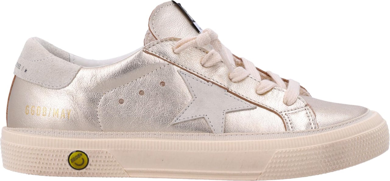 Golden Goose May Laminated Platinum/Grey Wit