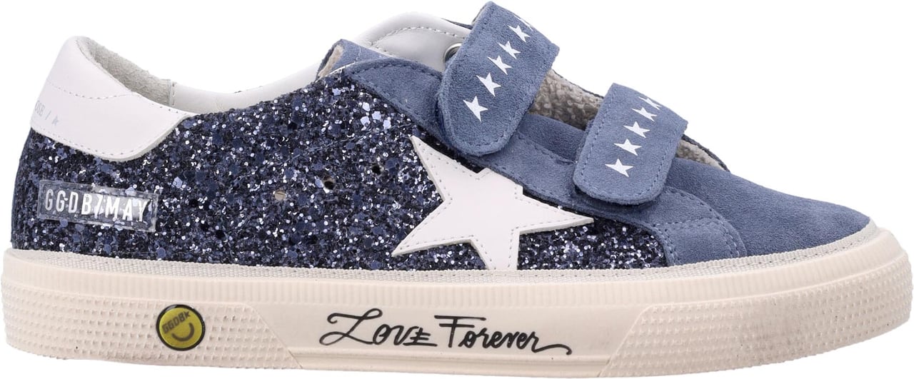 Golden Goose May School Glitter Blue Black/Blue Blauw