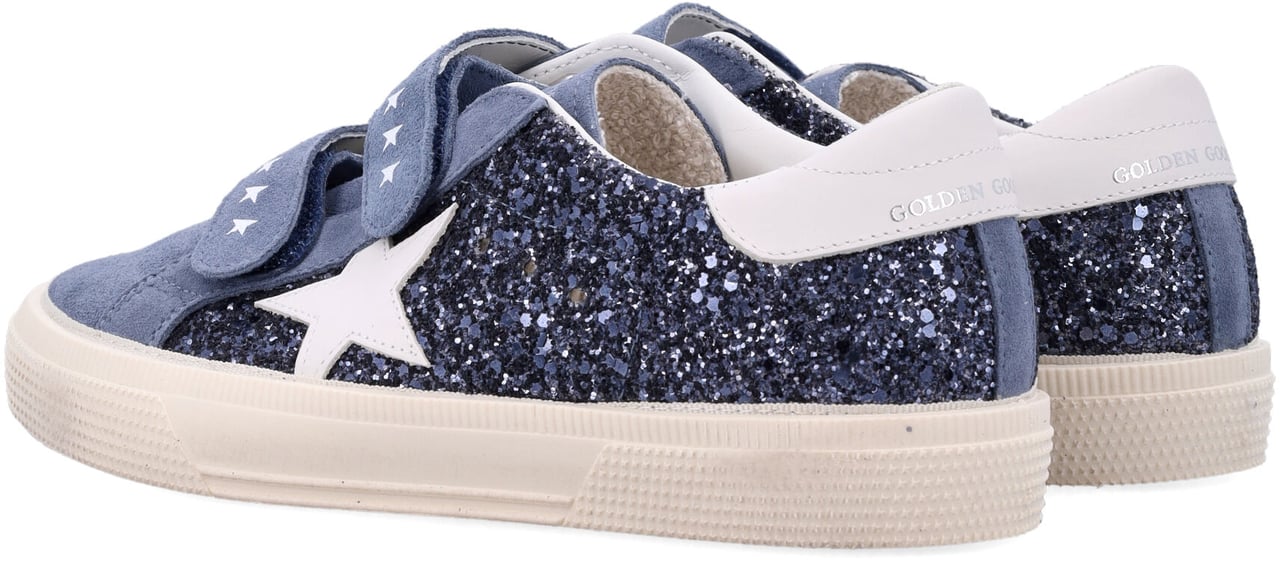 Golden Goose May School Glitter Blue Black/Blue Blauw