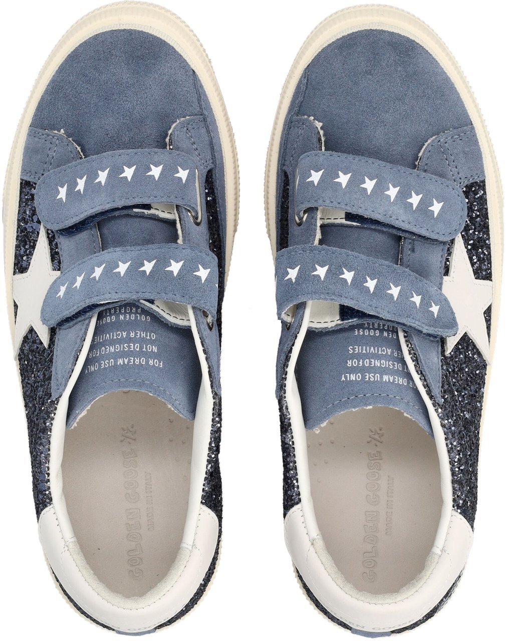 Golden Goose May School Glitter Blue Black/Blue Blauw