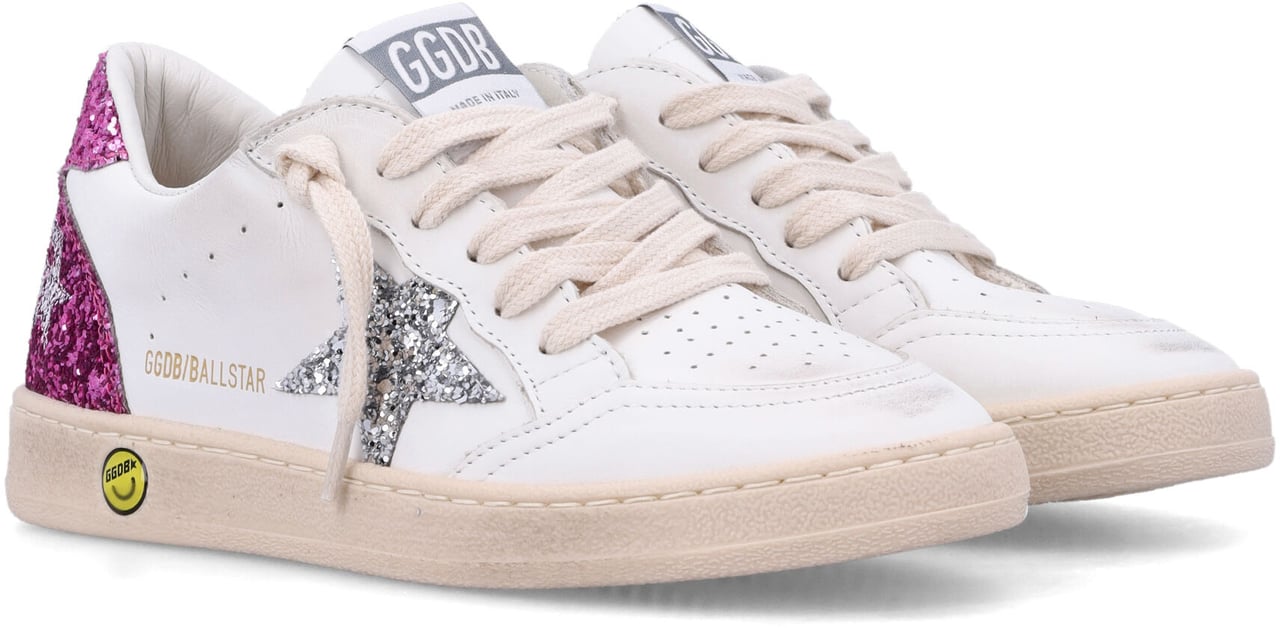 Golden Goose Ballstar Whitesilverpink Divers