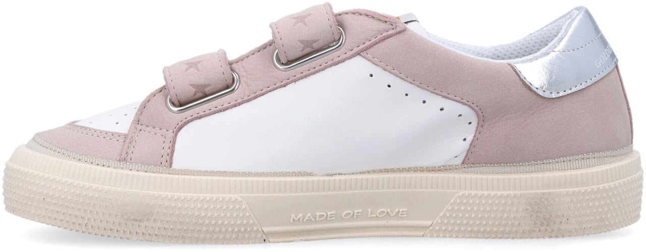 Golden Goose Kid - May School sneakers Wit