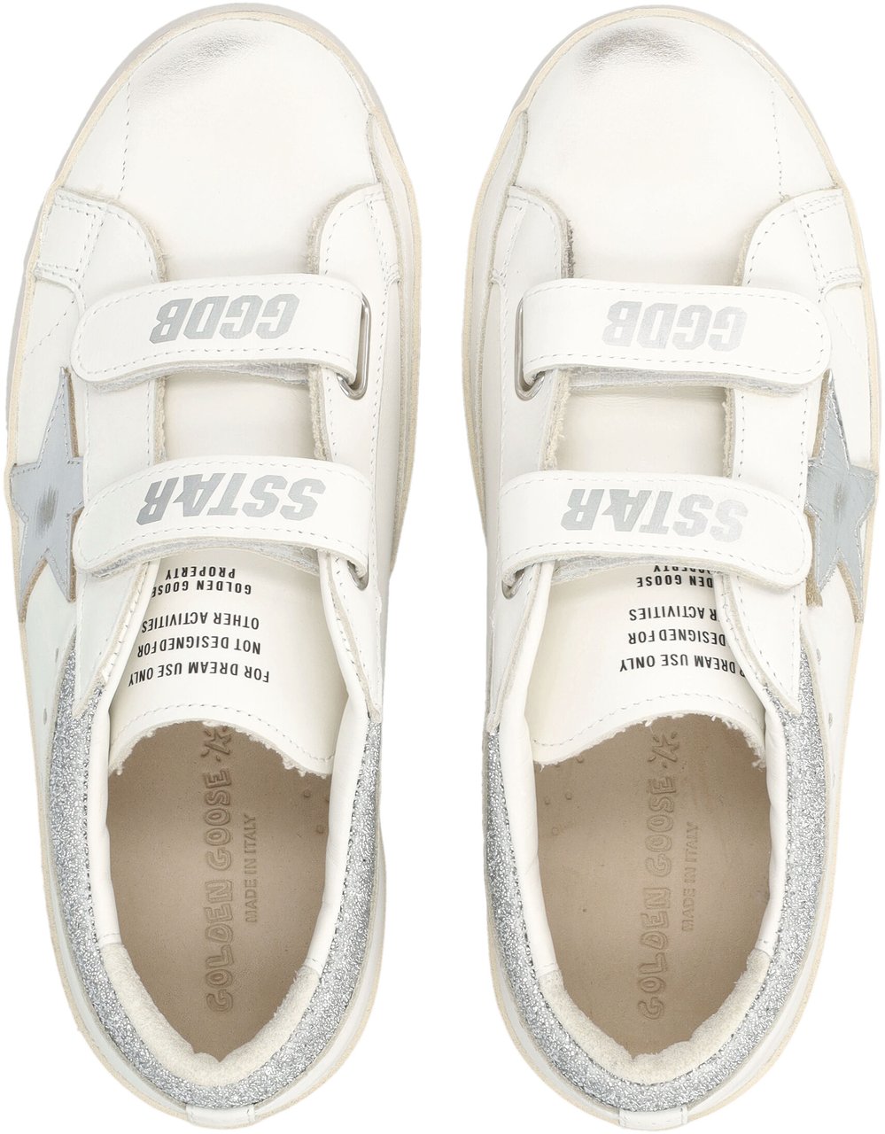 Golden Goose Old School Leather Optic White/Silver Wit