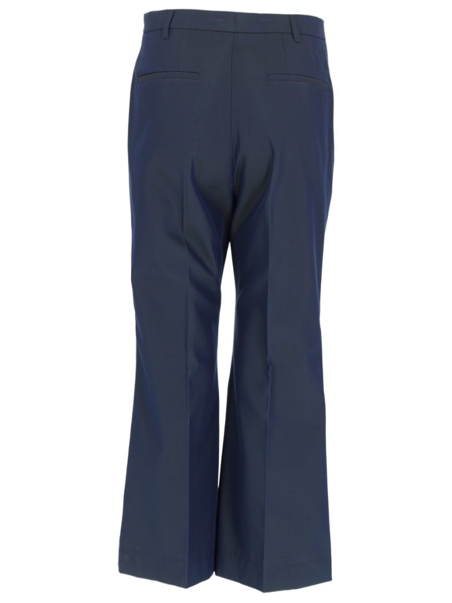 Golden Goose Tailored Blue Trousers with Slight Flare Zwart