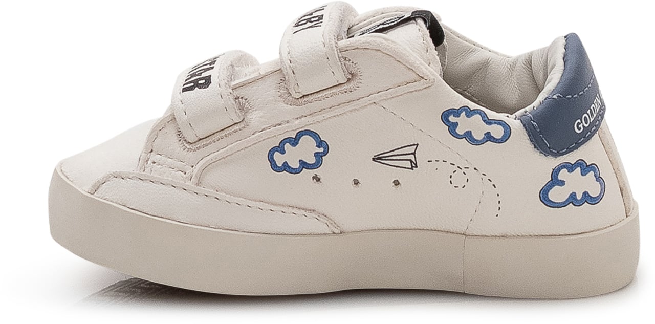 Golden Goose Sneakers School con Chiusura a Strappo e Inserto a Stella Wit