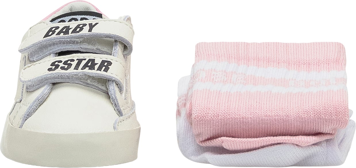 Golden Goose Set Baby School con Sneakers e Calze Wit