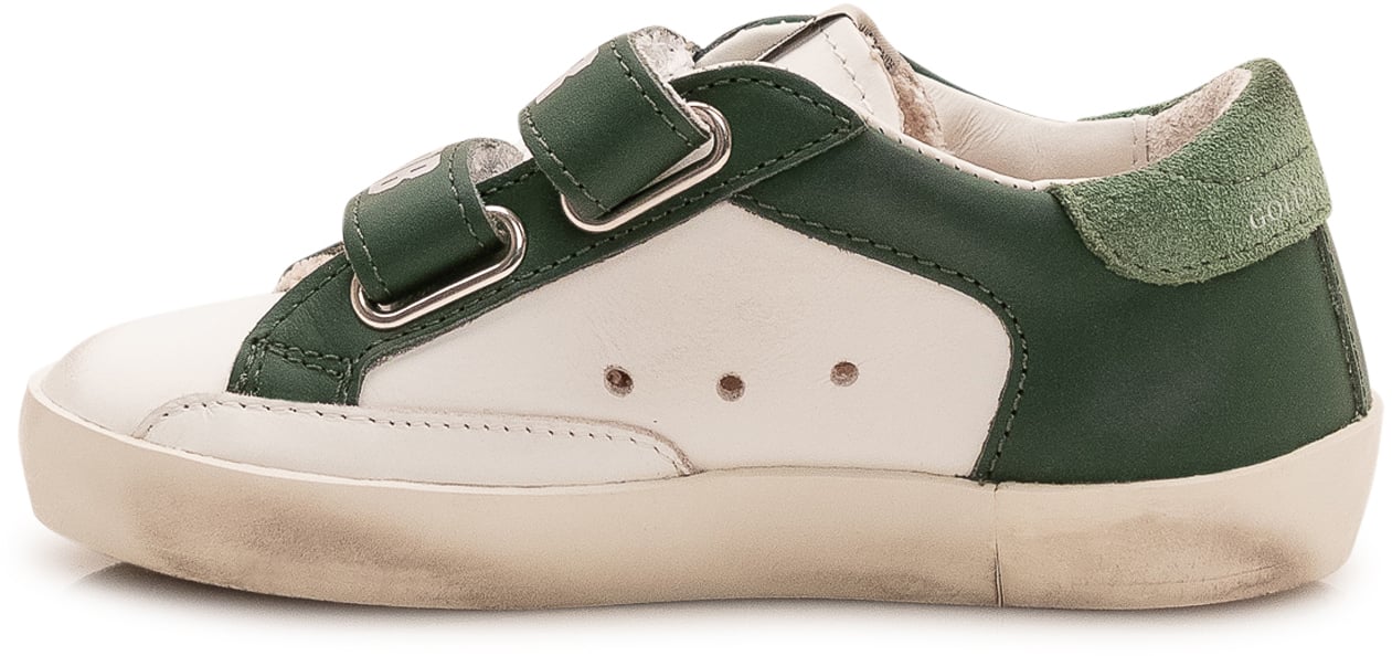 Golden Goose Sneaker Old School Leather con Stella Applicata Donkergroen