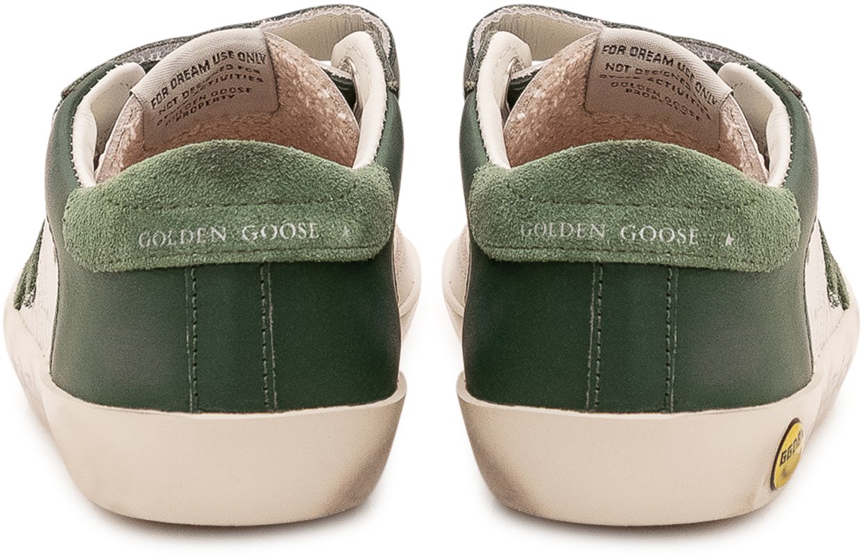 Golden Goose Sneaker Old School Leather con Stella Applicata Donkergroen