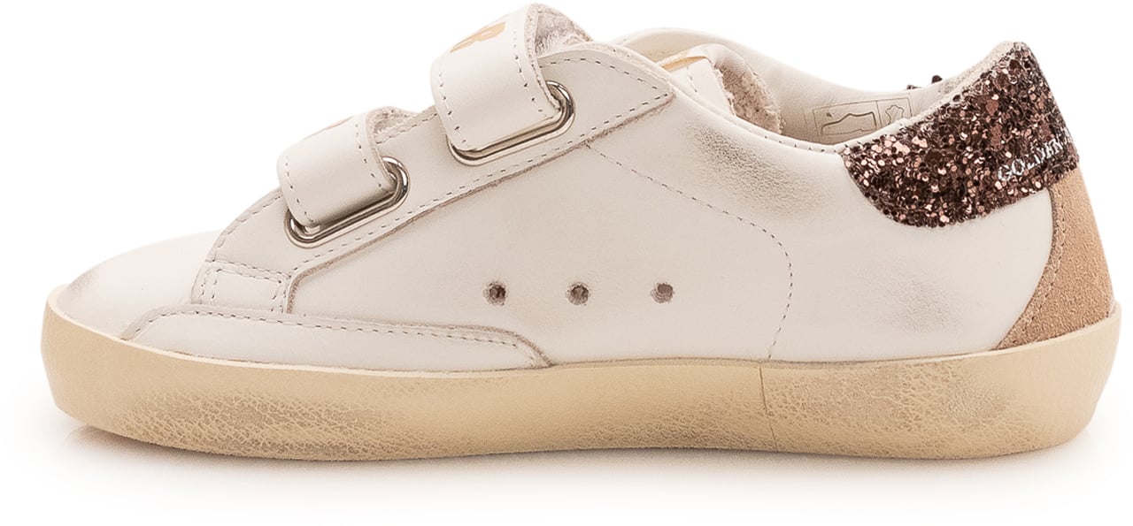 Golden Goose Sneaker Old School Leather con Motivo Animalier Wit