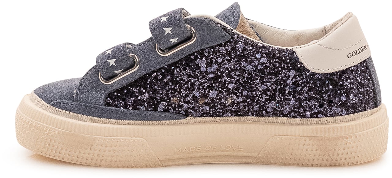 Golden Goose May School Sneaker con Doppio Strap Blauw