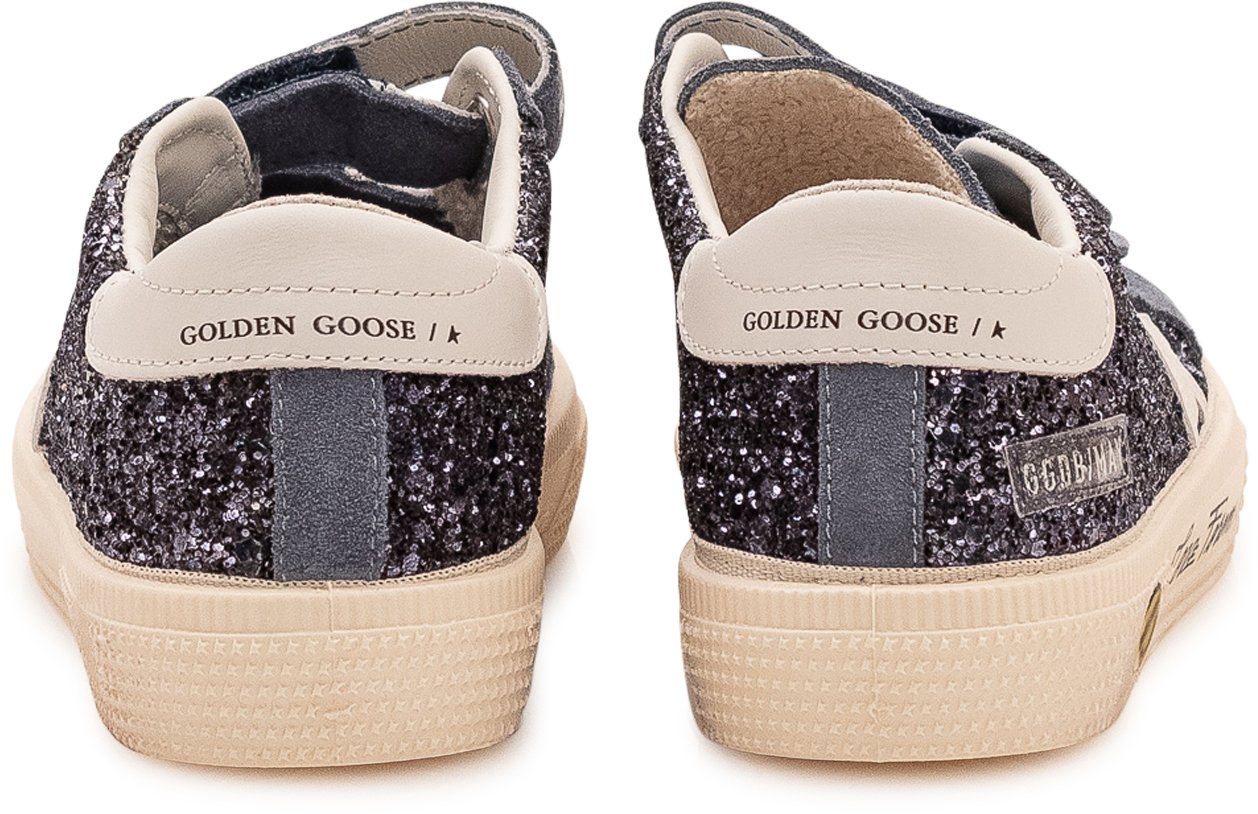 Golden Goose May School Sneaker con Doppio Strap Blauw