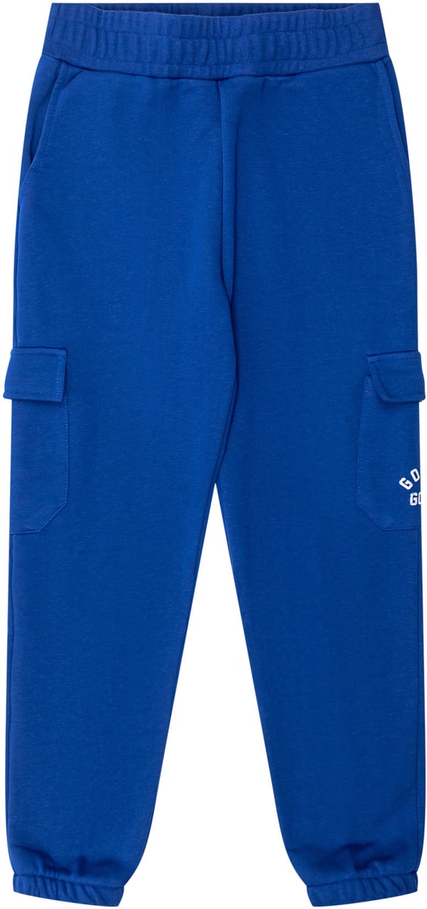 Golden Goose Pantalone Cargo con Logo Blauw