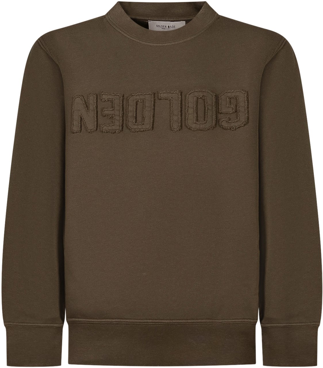 Golden Goose Felpa con Logo Frontale Ricamato Bruin