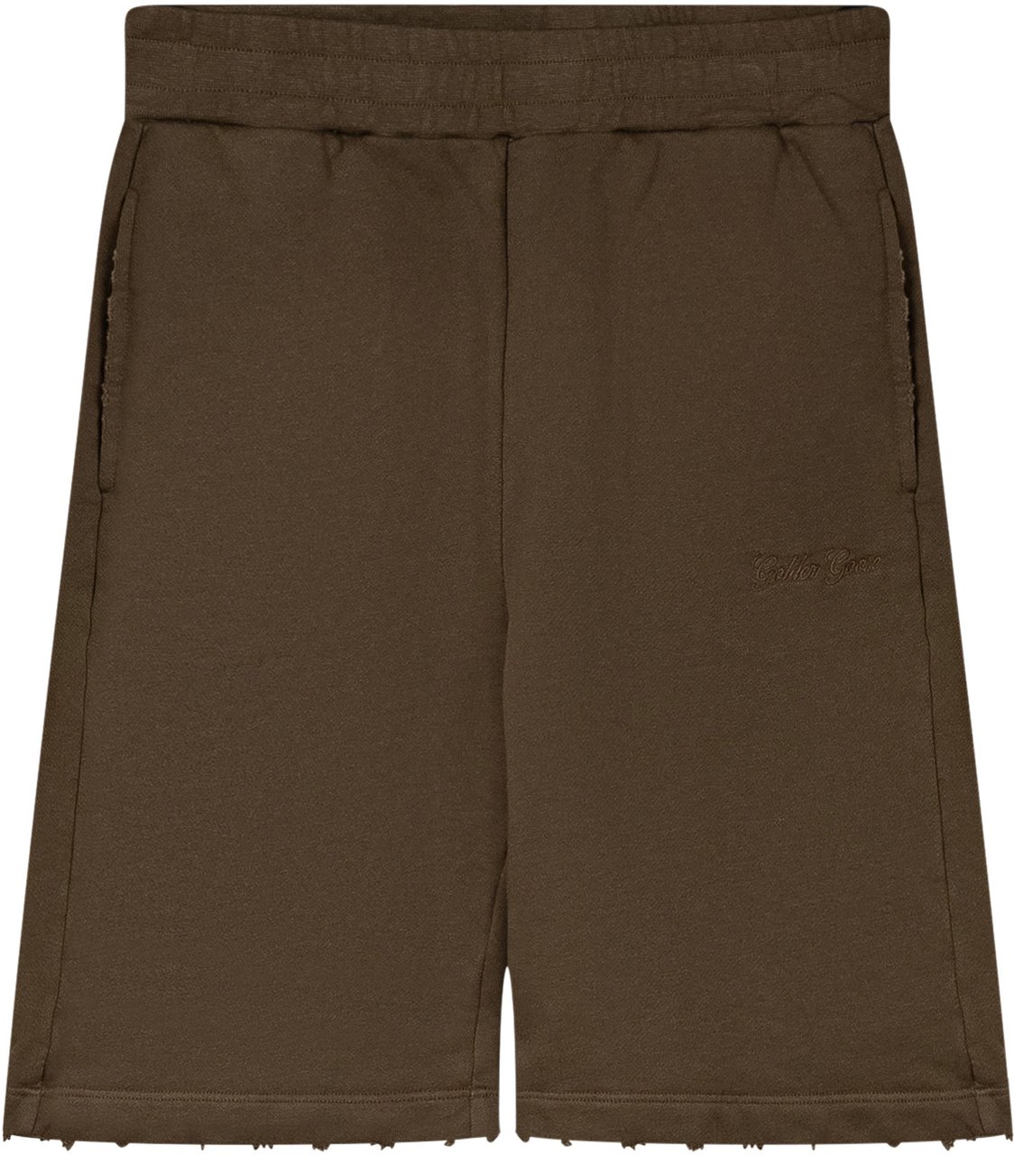 Golden Goose Shorts con Vita Elasticizzata e Bordo Grezzo Bruin