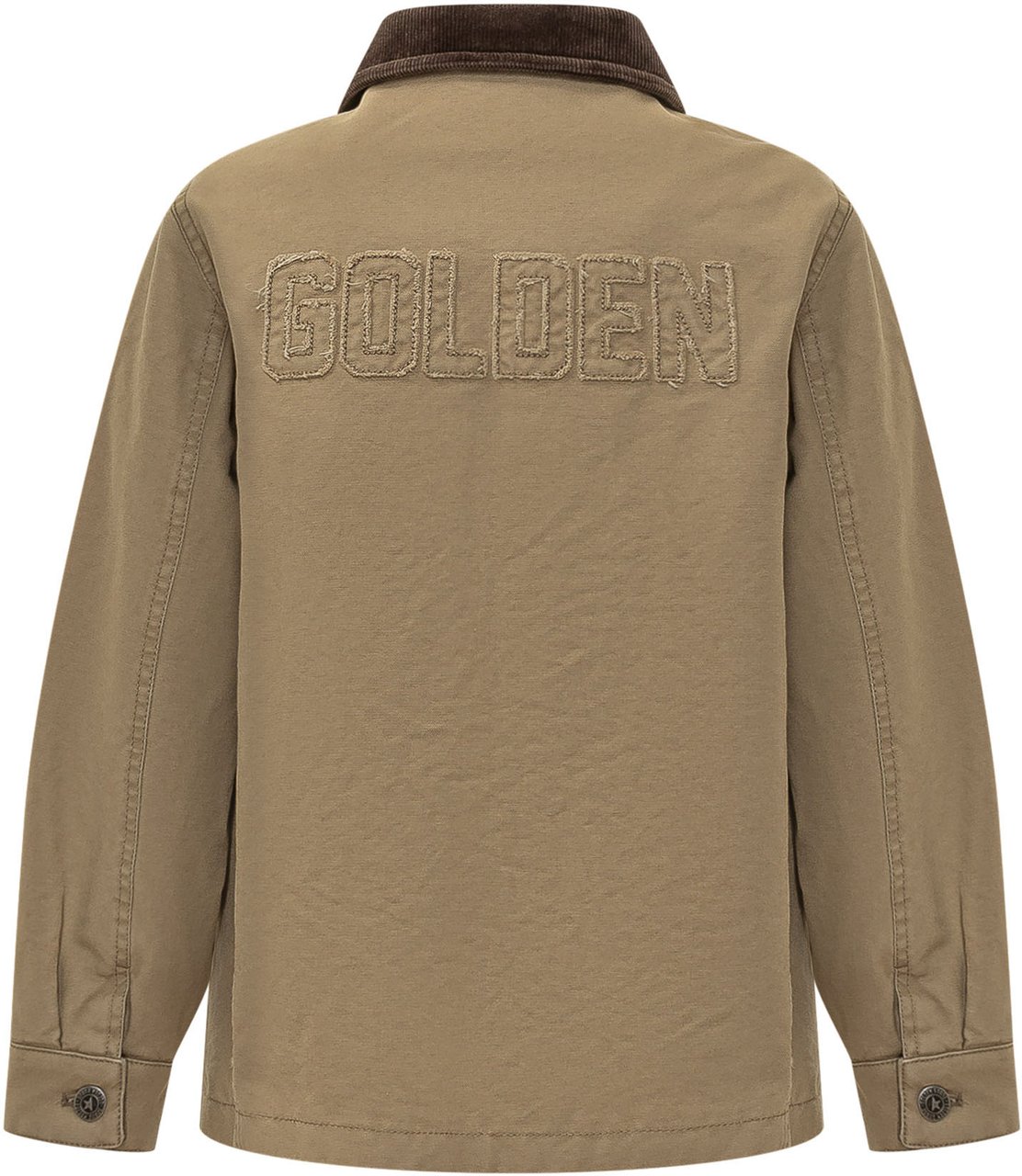 Golden Goose Giacca con Zip e Colletto a Contrasto Beige