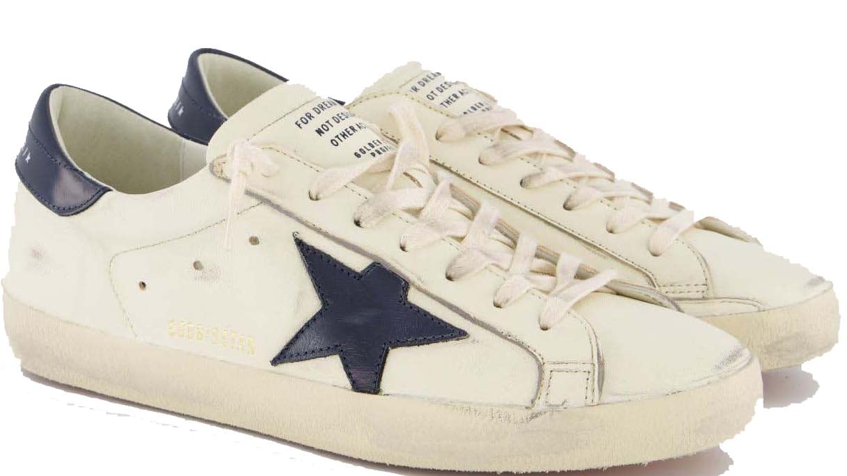 Golden Goose Heren Super-Star Sneaker Wit/Blauw Wit