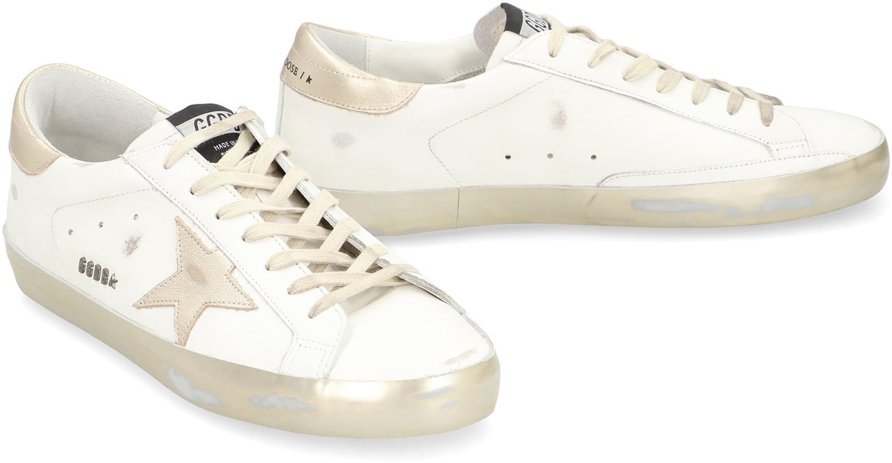 Golden Goose Superstar leather sneakers Wit