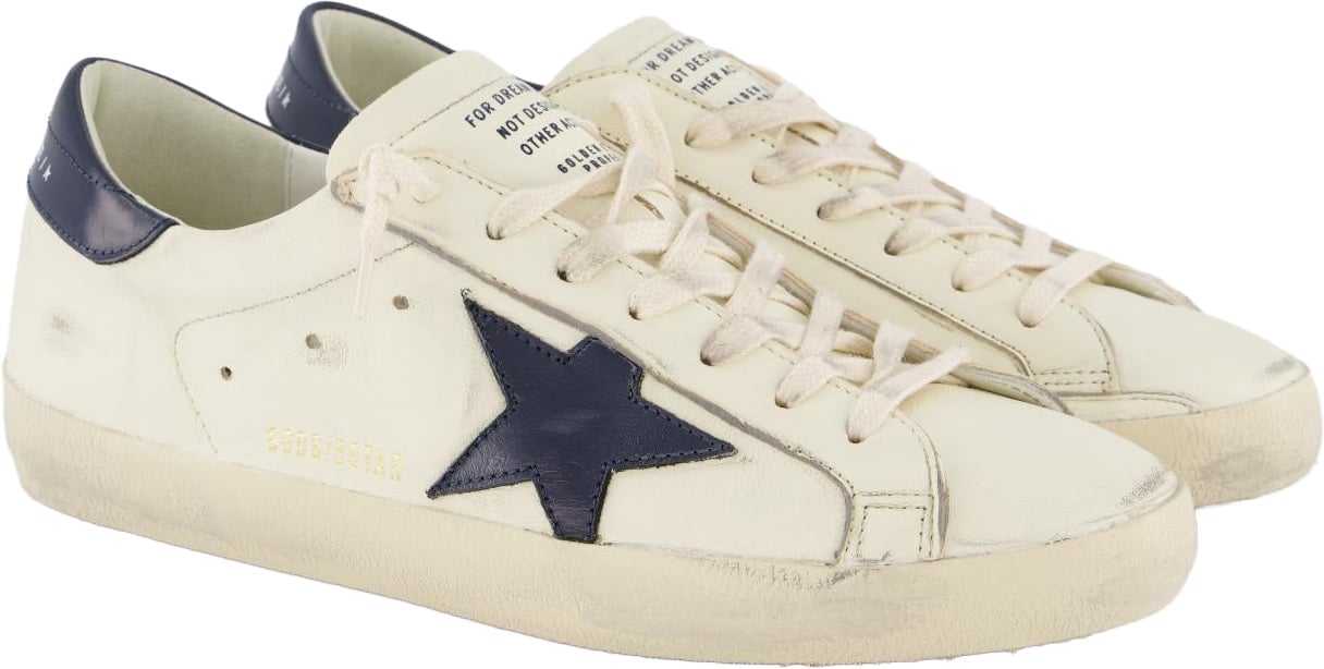 Golden Goose Heren Super-Star Sneaker Wit/Blauw Wit