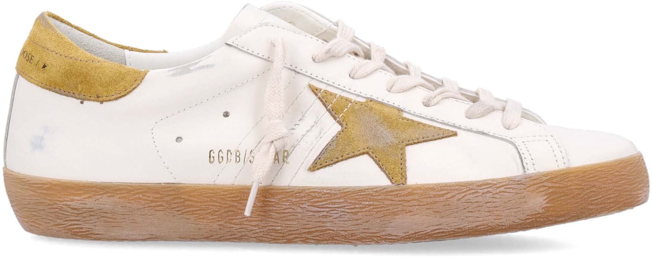 Golden Goose Superstar White Ocra Wit