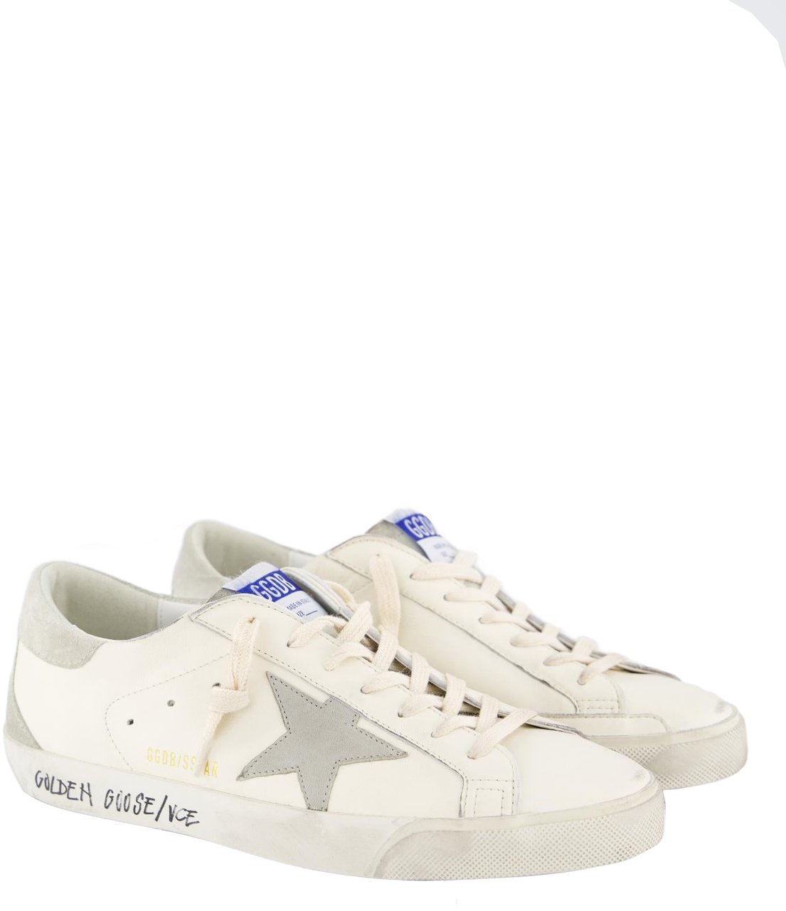 Golden Goose Heren Super-Star Sneaker Wit/Grijs Wit