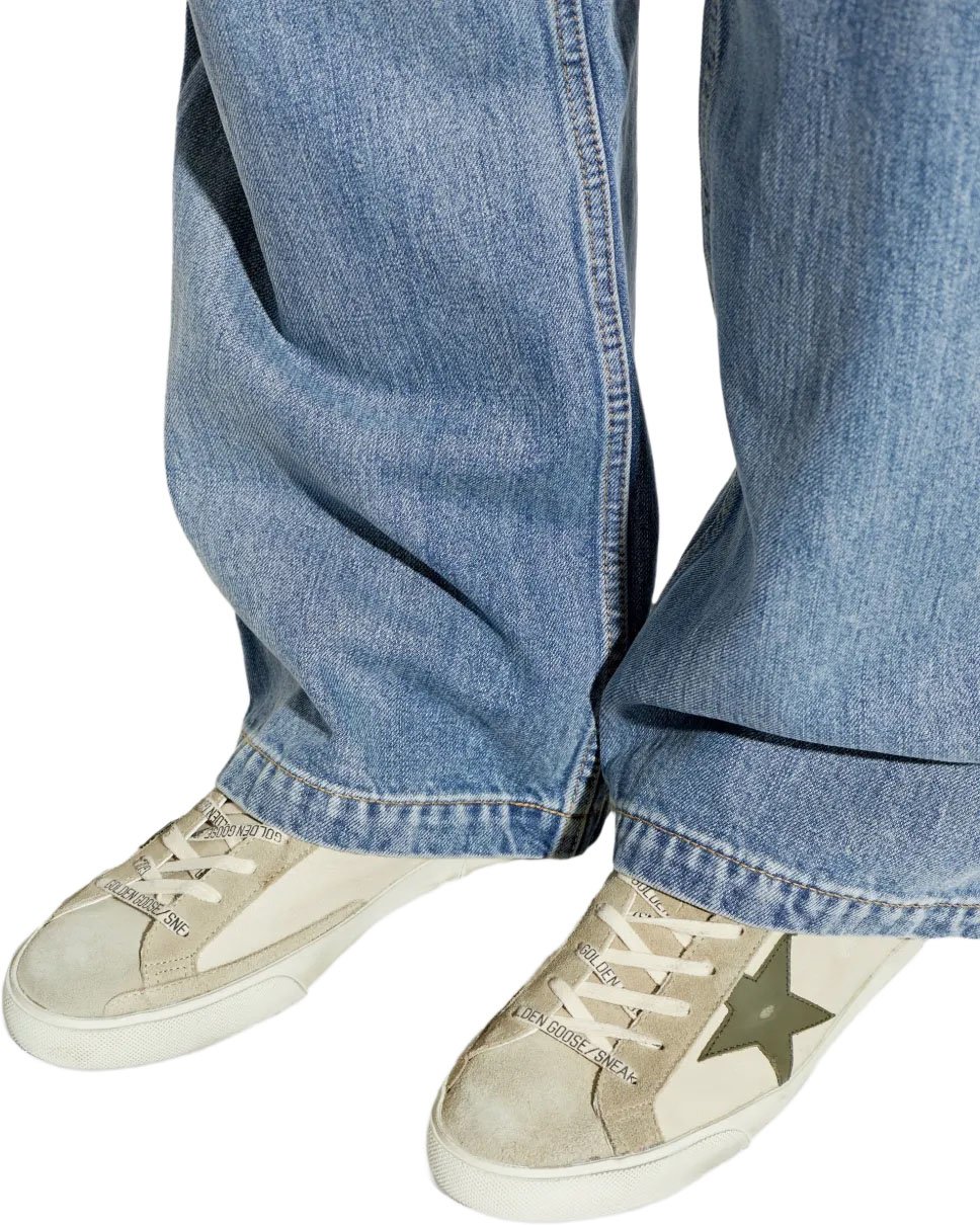 Golden Goose Sneakers Cream/Grey/Olive/Blue Wit