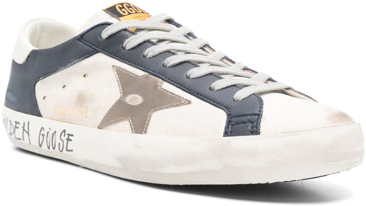Golden Goose Sneakers Whitedark Bluegun Metal Blauw