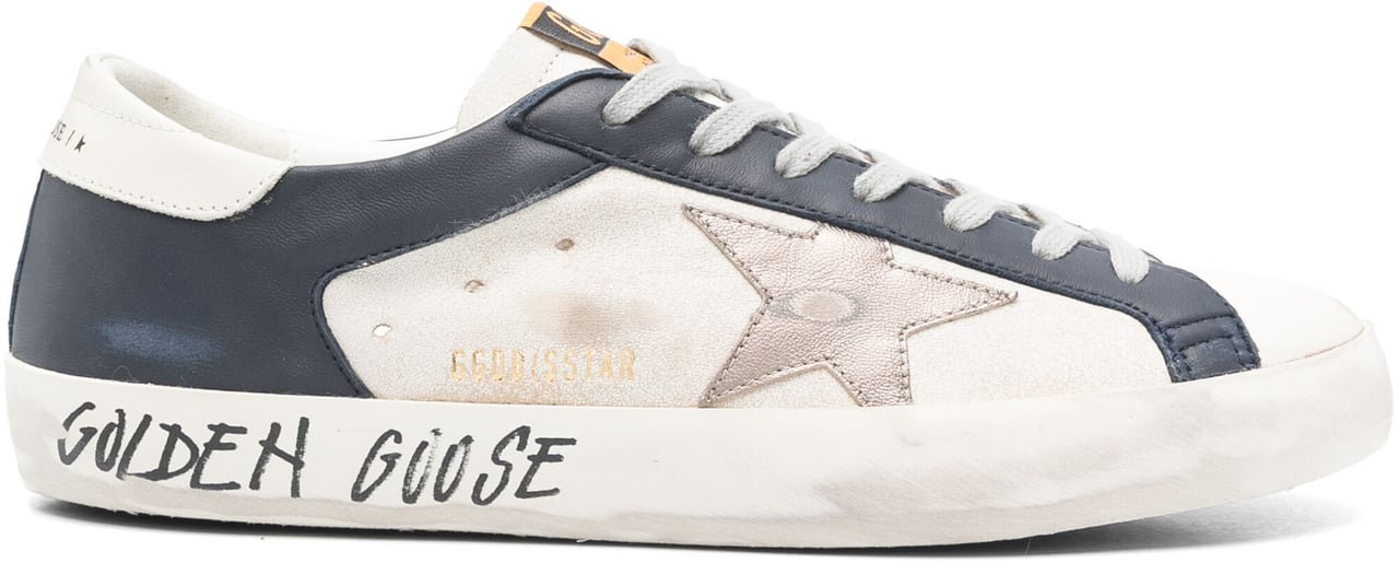 Golden Goose Sneakers Whitedark Bluegun Metal Blauw