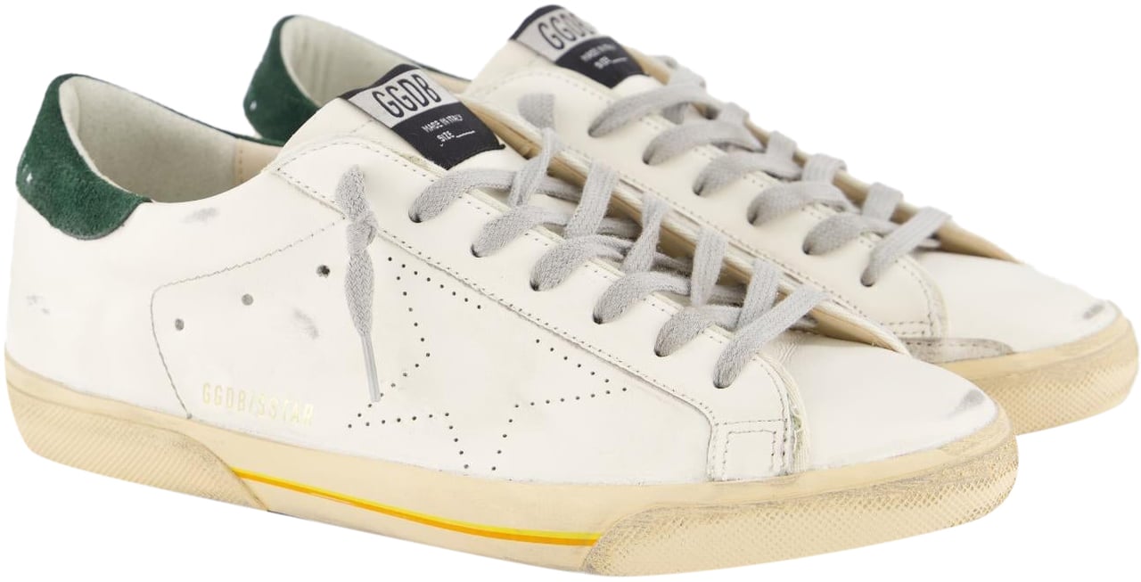 Golden Goose Heren Super-Star Sneaker Wit/Groen Wit