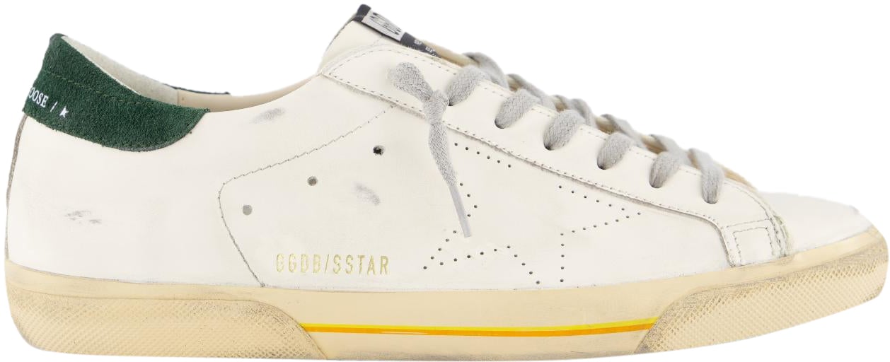 Golden Goose Heren Super-Star Sneaker Wit/Groen Wit