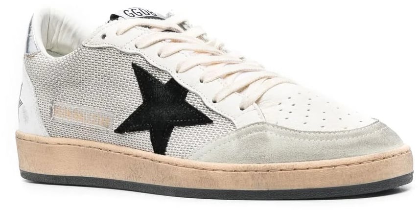 Golden Goose Sneakers Light Silver Black White Zilver