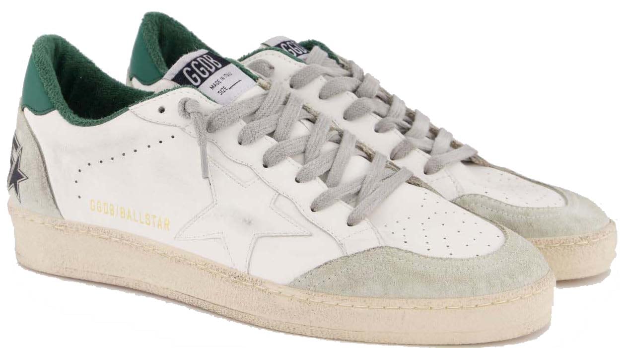 Golden Goose Heren Ballstar Bio Based Sneaker Wit Wit