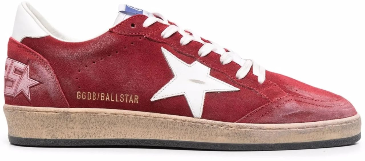 Golden Goose Sneakers Dark Red White Rood