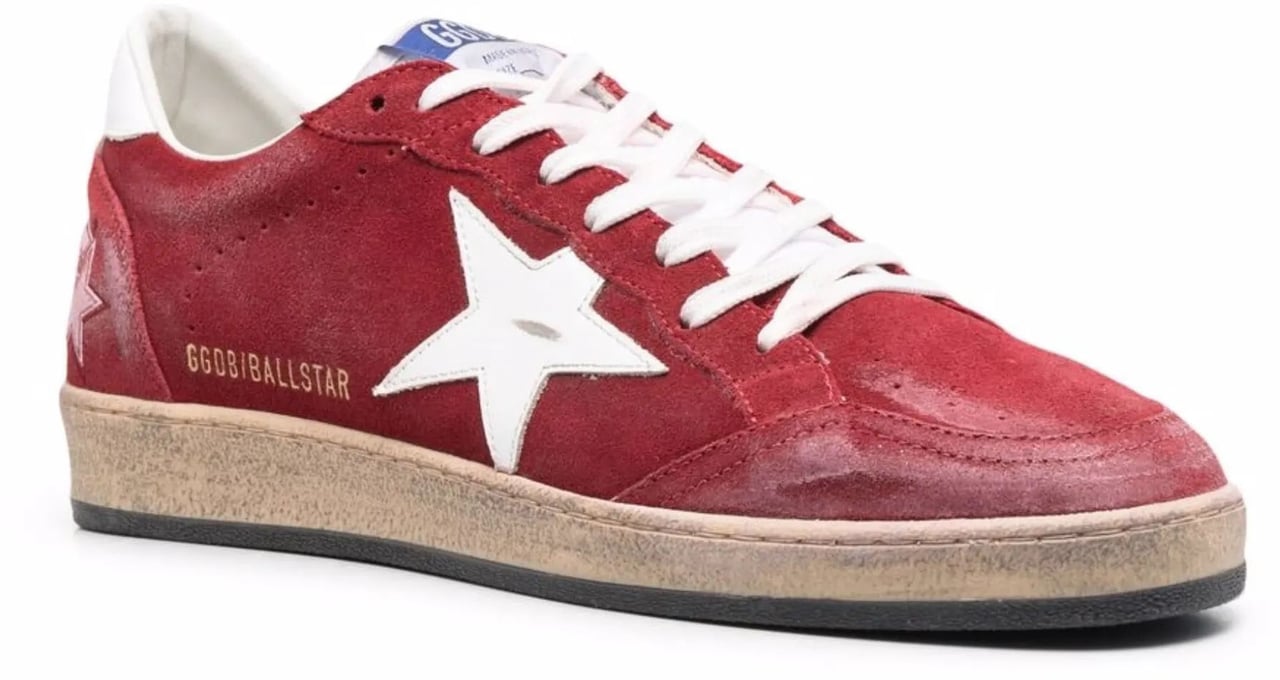 Golden Goose Sneakers Dark Red White Rood