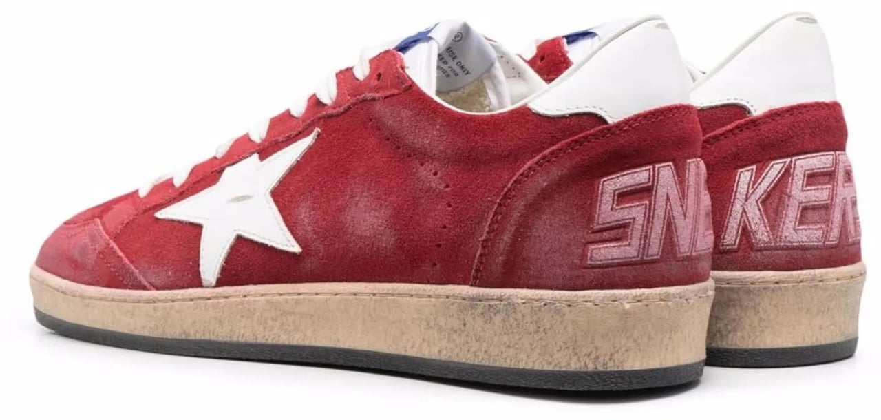 Golden Goose Sneakers Dark Red White Rood