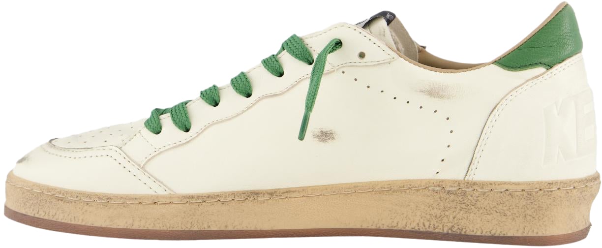Golden Goose Heren Ball Star Sneaker Wit/Groen Wit
