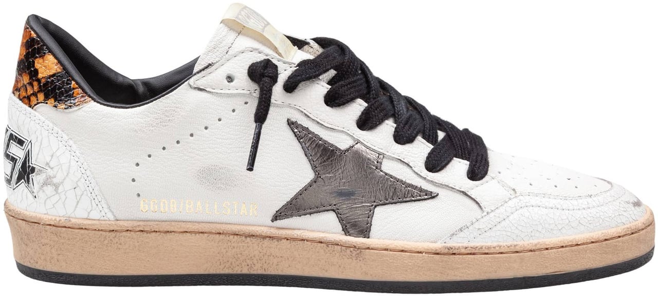 Golden Goose Golden goose ballstar leather sneakers, white/grey Wit