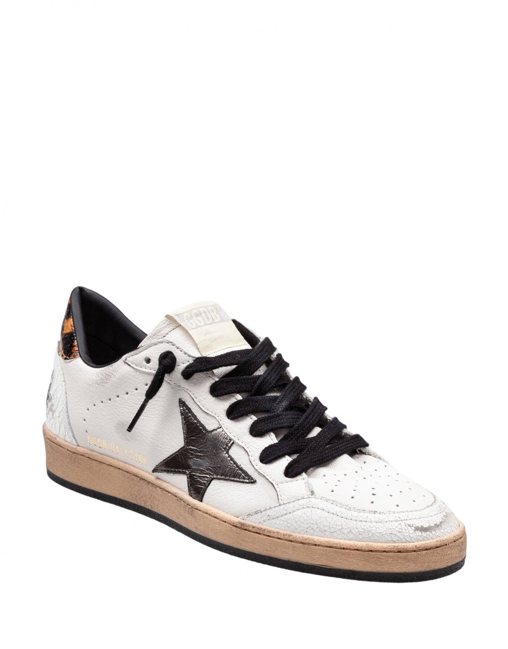 Golden Goose Golden goose ballstar leather sneakers, white/grey Wit