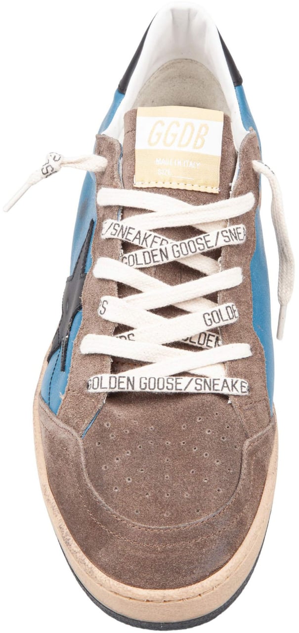 Golden Goose Golden goose ballstar suede sneakers, grey and blue Blauw