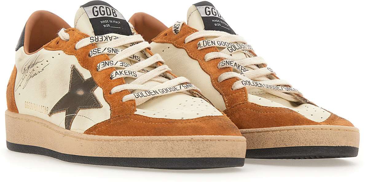 Golden Goose Sneakers Brown Beige