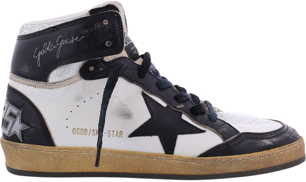 Golden Goose Heren Sky Star Sneaker WIt/Zwart Wit