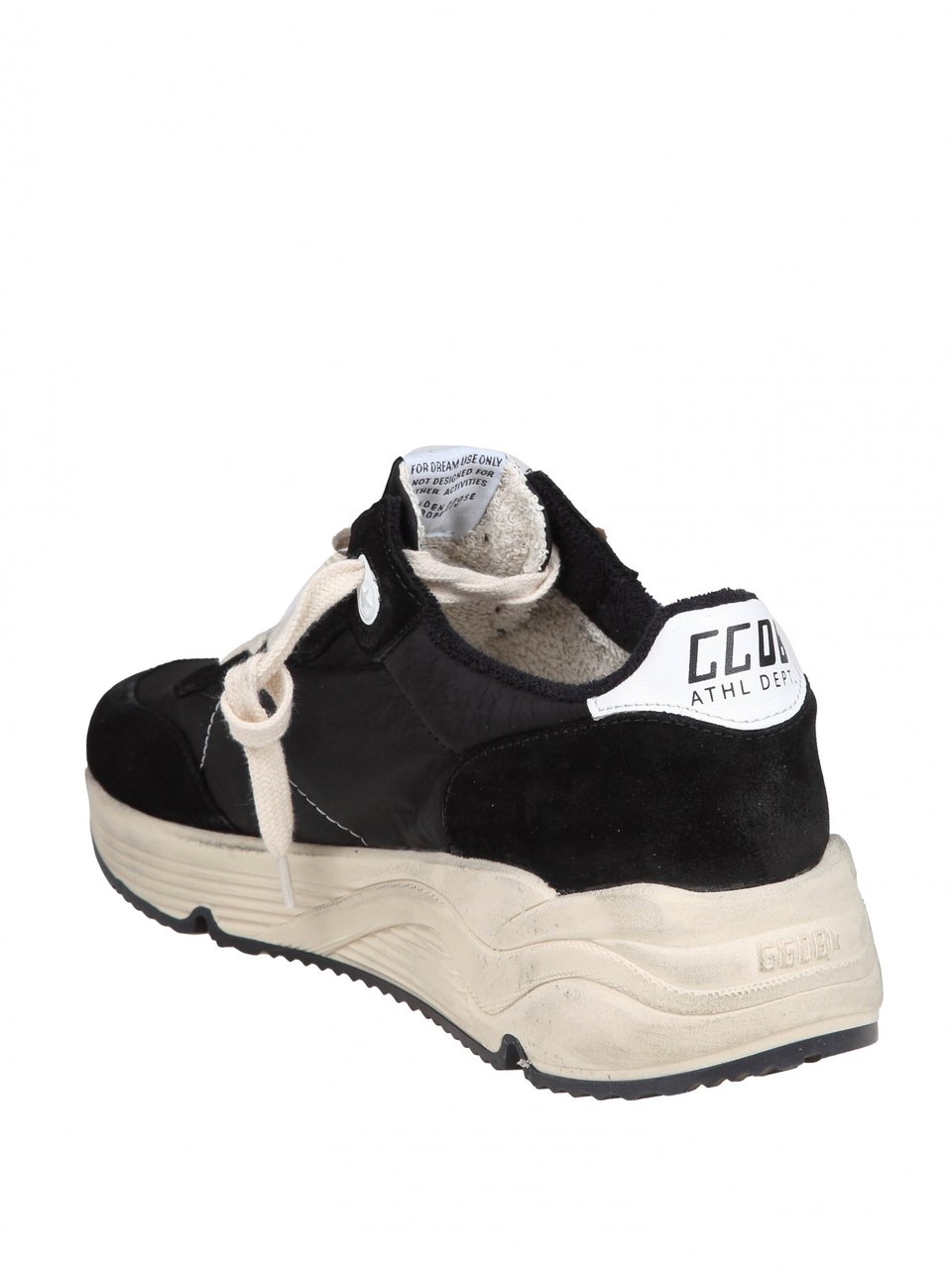 Golden Goose Golden goose running sun sneakers in suede color black/white Zwart