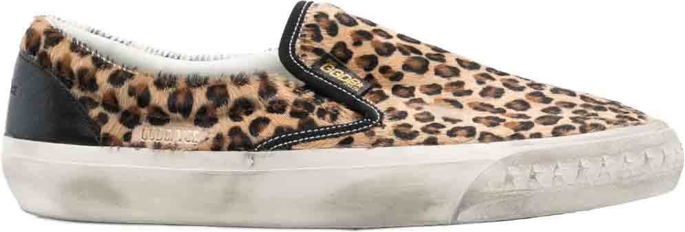 Golden Goose Sneakers Leopard Print Beige