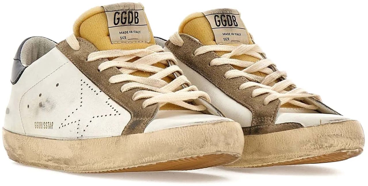 Golden Goose Sneakers Whiteyellowtaupeblue Divers