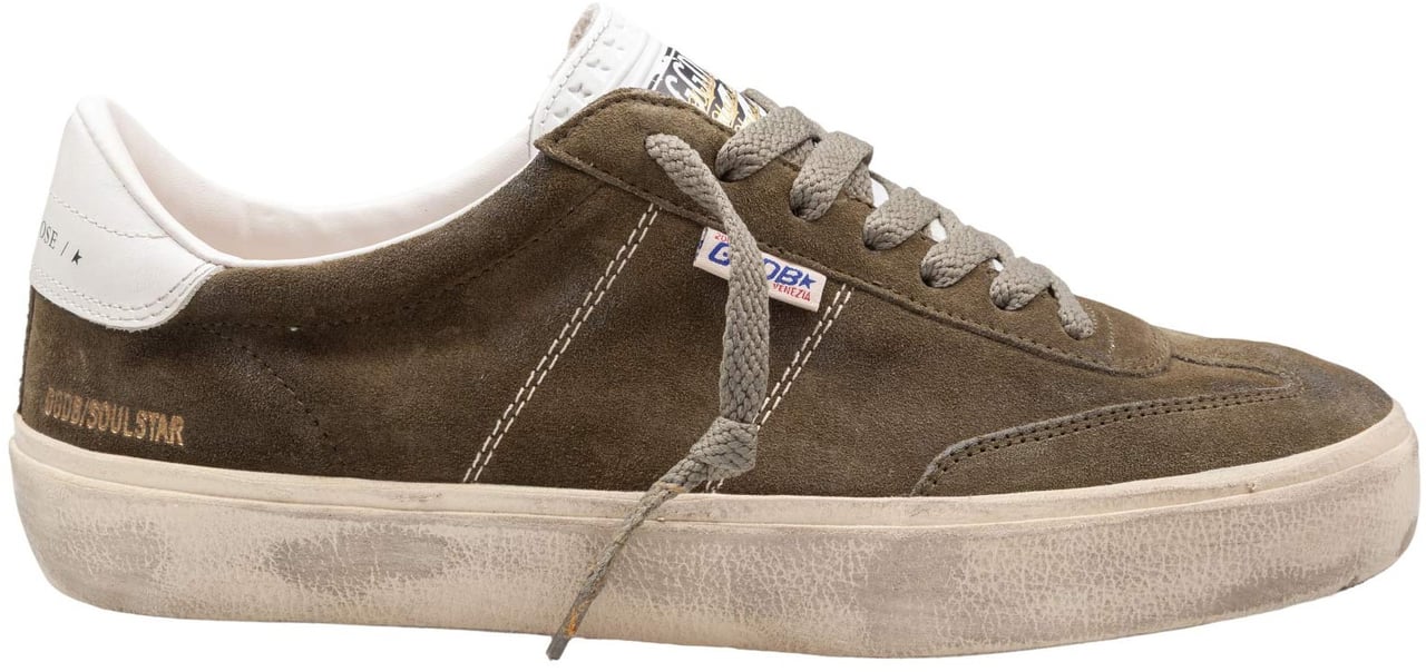 Golden Goose Golden goose soul star suede sneakers, military green Groen