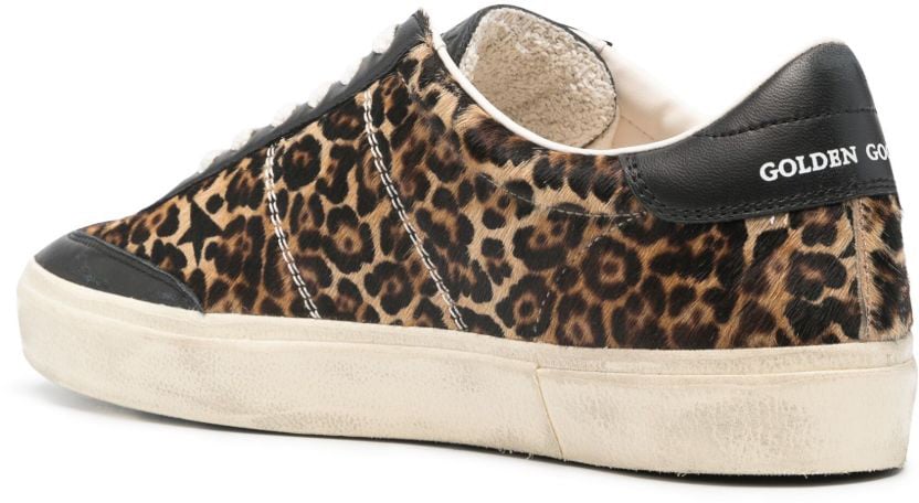 Golden Goose Sneakers Leopard Print Beige