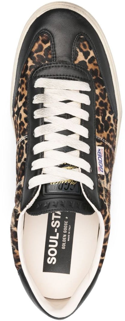 Golden Goose Sneakers Leopard Print Beige