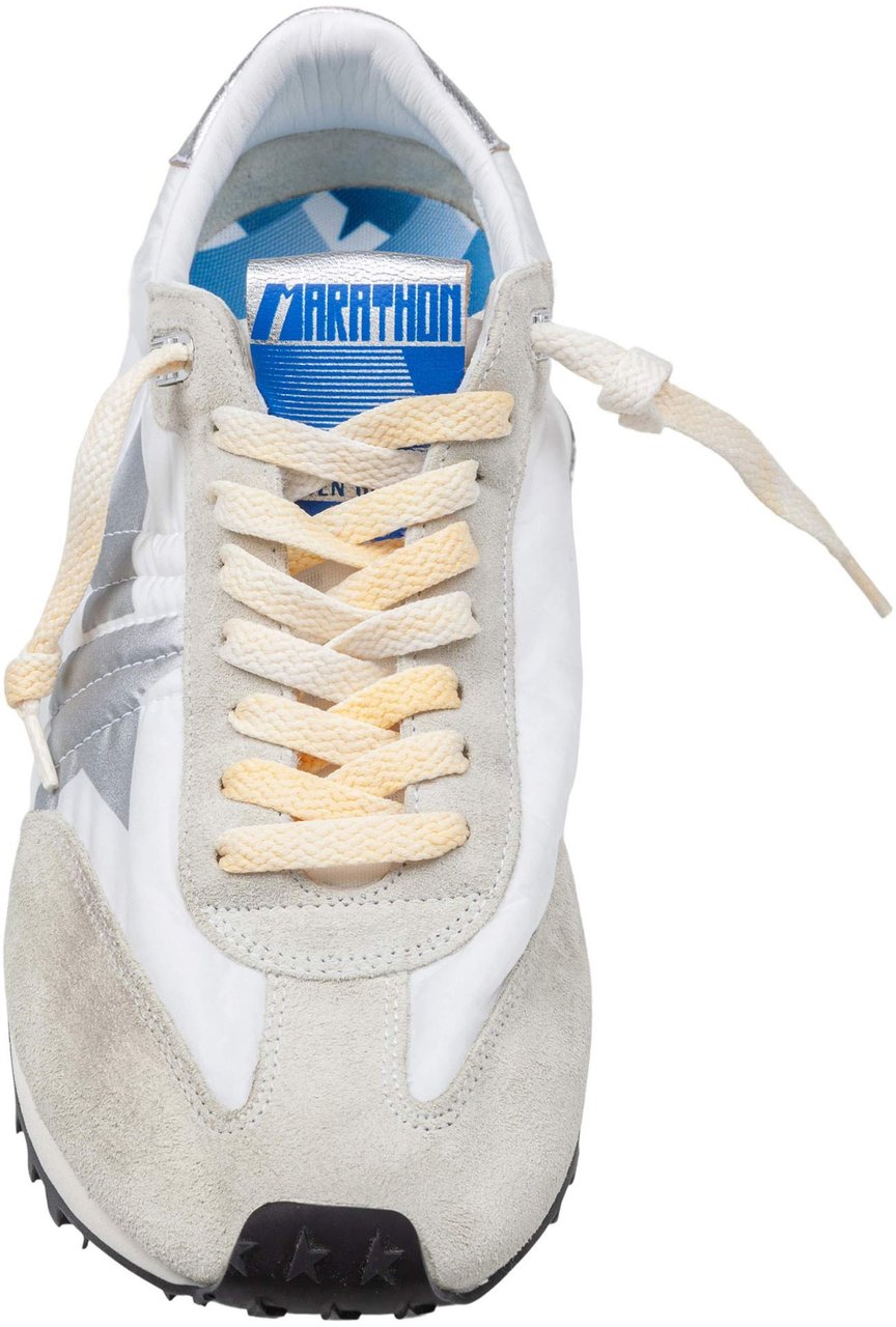 Golden Goose Golden goose running sneakers in suede and nylon, white Wit
